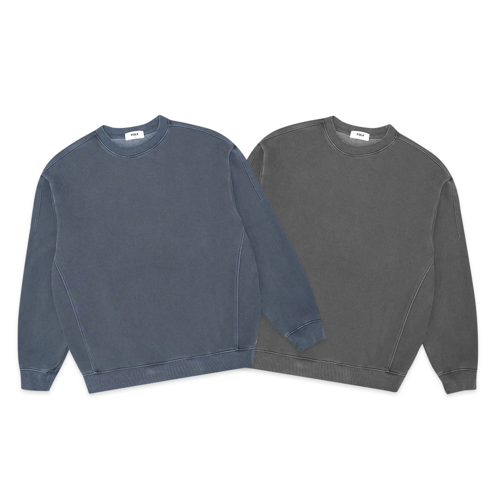 FOLX Washed Terry Crewneck Sweatshirt