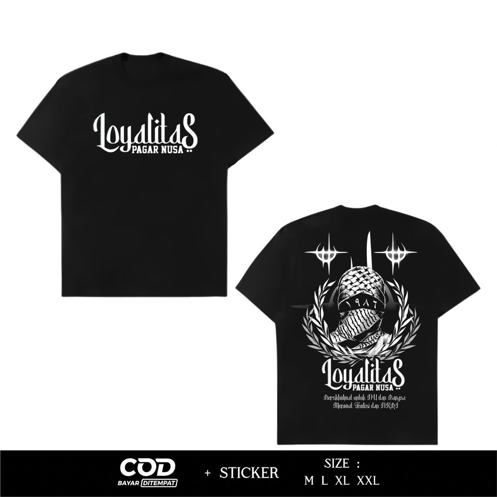 KAOS PAGAR NUSA MENYALA LOYALITAS PAGAR NUSA - KAOS DISTRO PAGAR NUSA - KAOS PAGAR NUSA MENYALA TERB