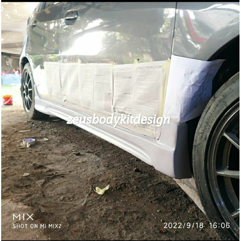 Side Skirt bodykit samping jazz gd3 2003 sampai 2008 IDSI vtech Mugen rs