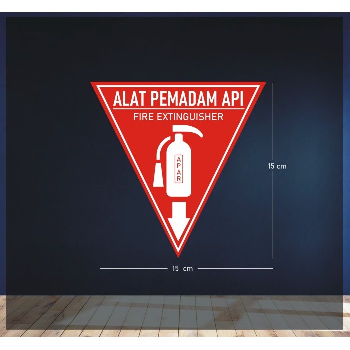

Sticker Apar 15x15cm Segitiga Merah