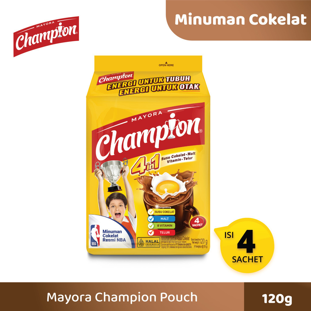

Minuman Cokelat Mayora Champion Pouch