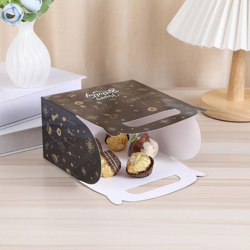 

BOX BIRTHDAY BLACK GLOSSY SERIES KOTAK SOUVENIR ULANG TAHUN SNACK
