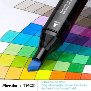 

[READY] Aimilo Spidol Warna Warni 1 Set Sketch Marker 2 Tip Touch Marker 48/60/80 Warna - Isi 60