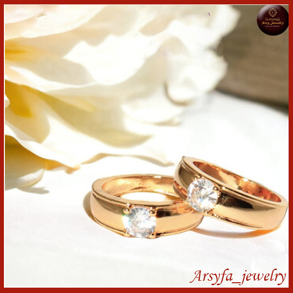 pormo.....Cincin Lapis Emas mudah 24k kadar 17,7 model couple free surat