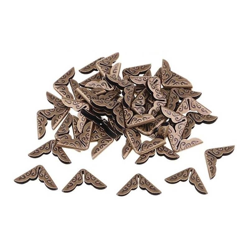 

20pcs Metal Book Corners Protector Vintage Scrapbook Iron Picture Corner Decorative for Crafting Scrapbook Photo Album Binding