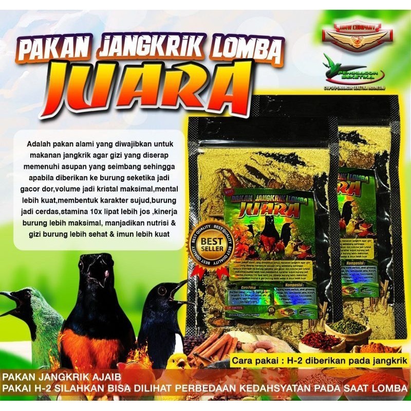 Pakan Jangkrik Juara Pakan Makanan Voer Burung Kicau Extra Fooding