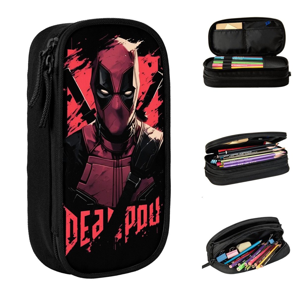 

Deadpool Super Hero Movie Pencil Cases Pencil Box Pen for Girl Boy Big Capacity Bags School Supplies Zipper Stationery