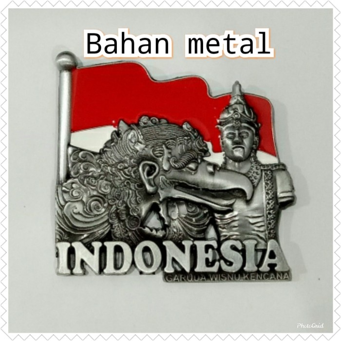 DNNStore Magnet / tempelan kulkas metal GWK Bali souvenir negara Indonesia