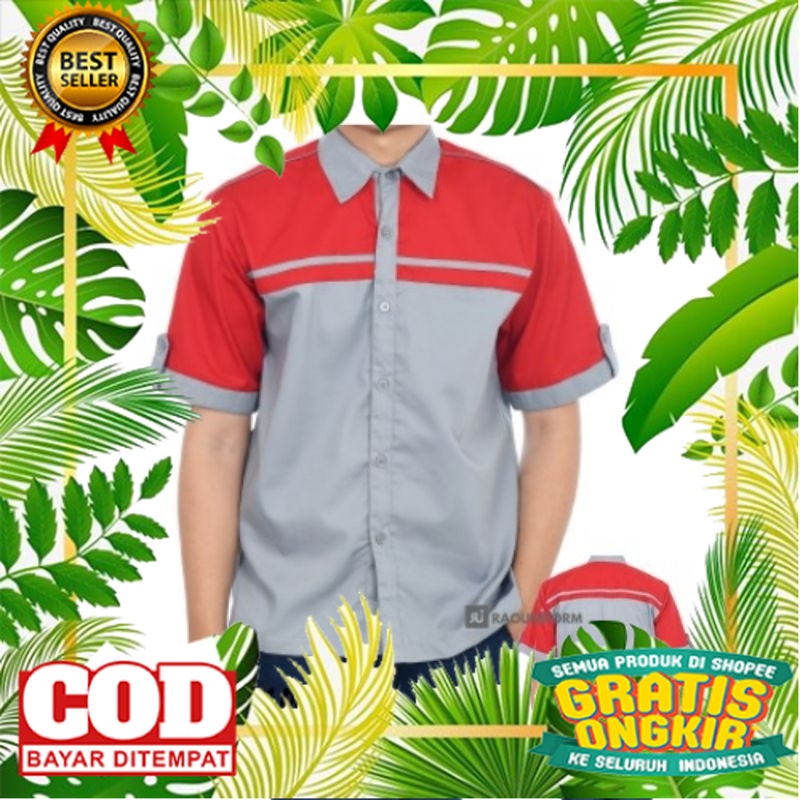 SERAGAM DINAS PDH KANTOR /seragam kerja pria murah tambah bordir/custom seragam karyawan kantor pabr