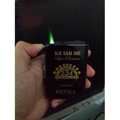 Kotak Rokok Plus Korek Api Dji Sam Soe/Kotak Rokok Unik Dji Sam Soe - Hitam PZ STORE