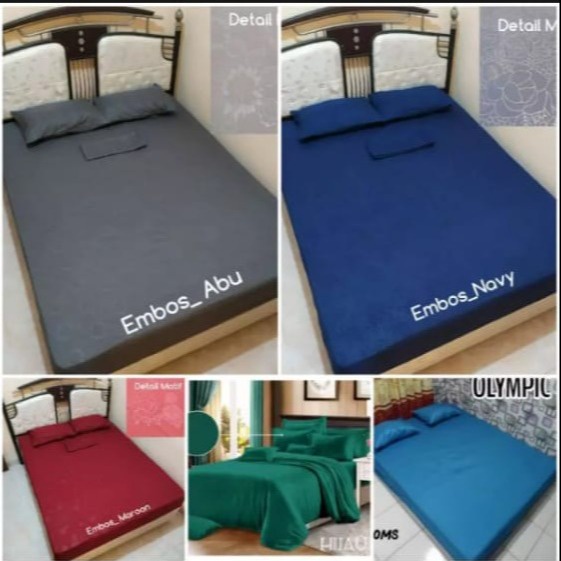 sprei embos motif polos spray kasur homemade bonita 180x200 promo seprai murah meriah satu set