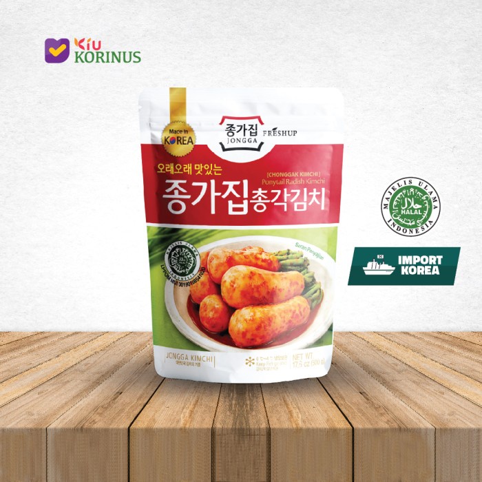 

K- Jongga JIB Kimchi 500g / Chonggak Kimchi / Kimchi Pedas Halal MUI