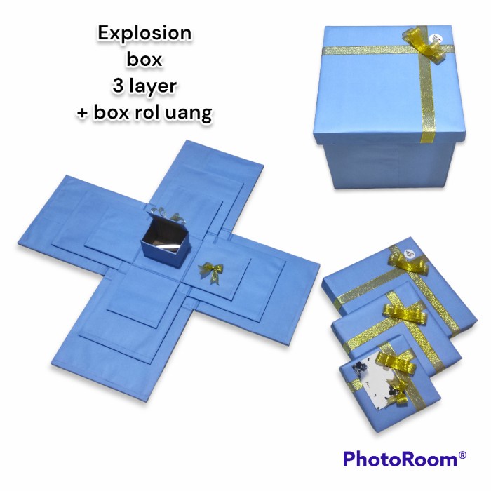 

TERLARIS!!! box suprise box kejutan gift box explosion box 3 layer box roll uang