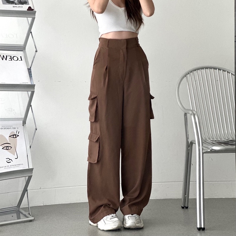 LEA OFFICIAL STORE - BONNIE CELANA CARGO / PANTS KULOT WANITA / LEA STORE OUTFIT REMAJA INDONESIA