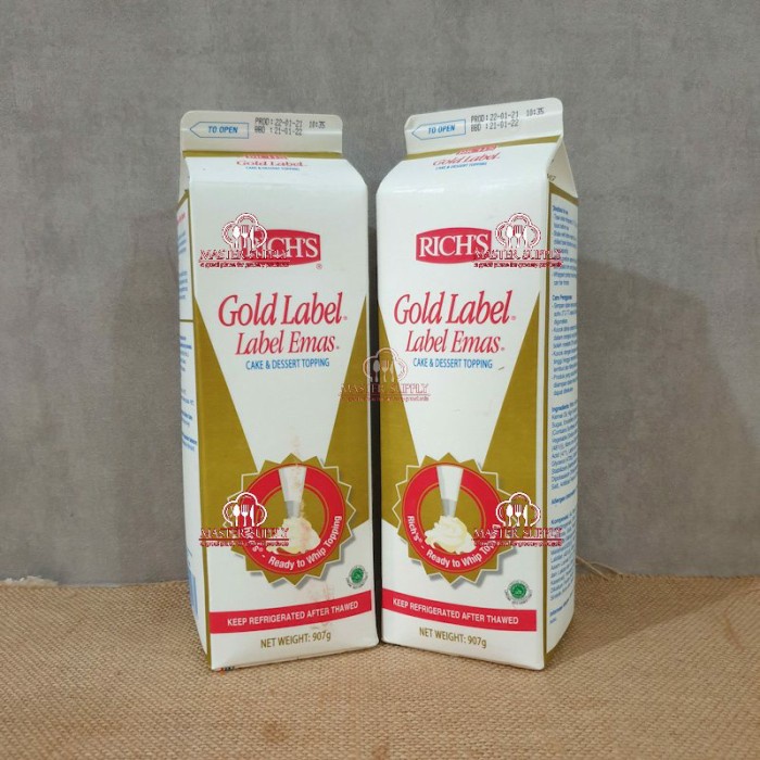 

Termurah [ Best Seller ] RICH GOLD LABEL WHIPPING CREAM 907 GR / WHIP CREAM