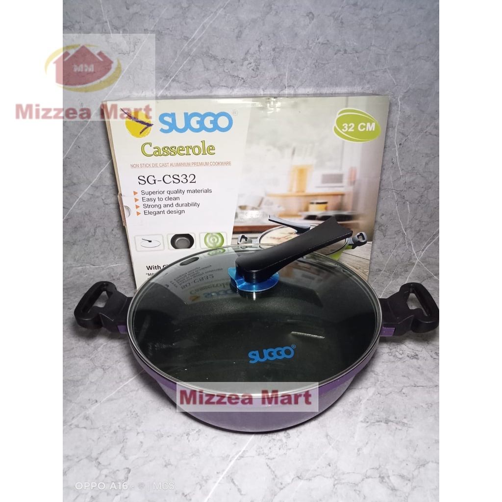 MizzeaMart SUGGO CASSEROLE 32CM SG-CS32 / SUGGO WAJAN MASAK ANTI LENGKET