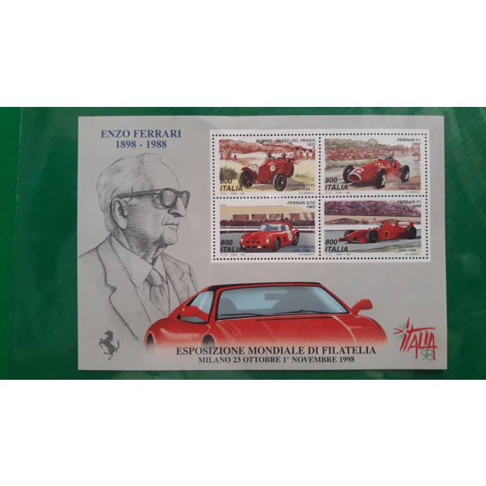 

PERANGKO LANGKA ENZO FERRARI 1898 1988 / ITALIA '98