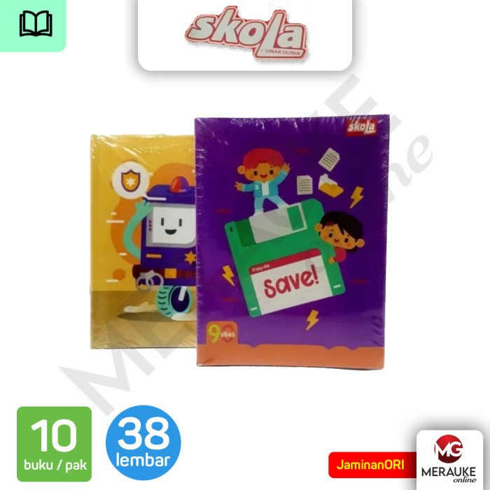 

Buku Tulis SKOLA 38 Lembar 1 Pack isi 10 Buku