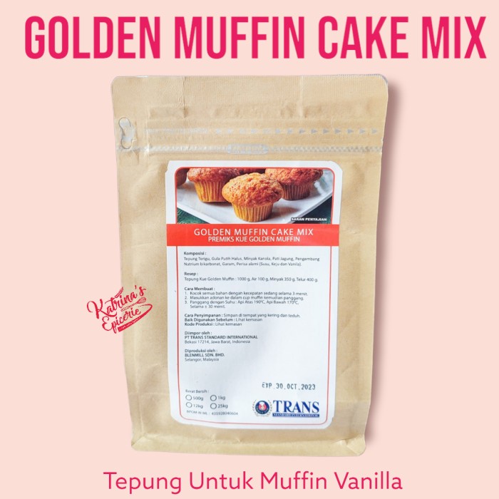

Bisa COD Murmer Trans Golden Muffin Mix 500 Gram Tepung Premix Vanilla Cupcake