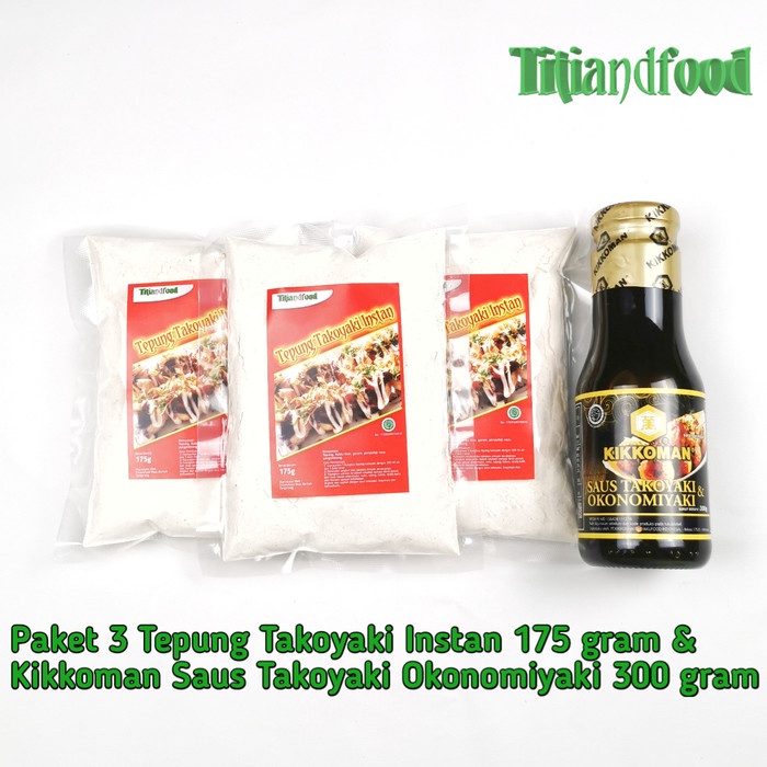 

Bisa COD Murmer Paket Tepung Takoyaki 175 gr 3 pcs & Kikkoman Saus Takoyaki 300 gram