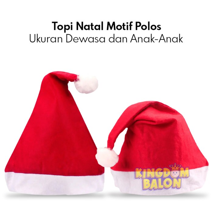 Topi Natal / Topi Xmas / Topi Christmas / Topi Natal Polos