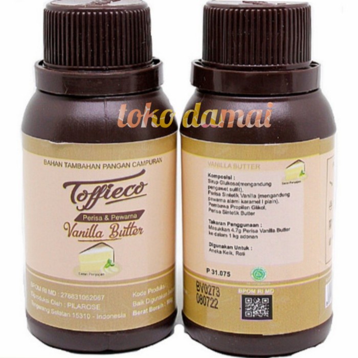 

Promo Best Seller toffieco vanilla butter 100g/pasta vanilla butter