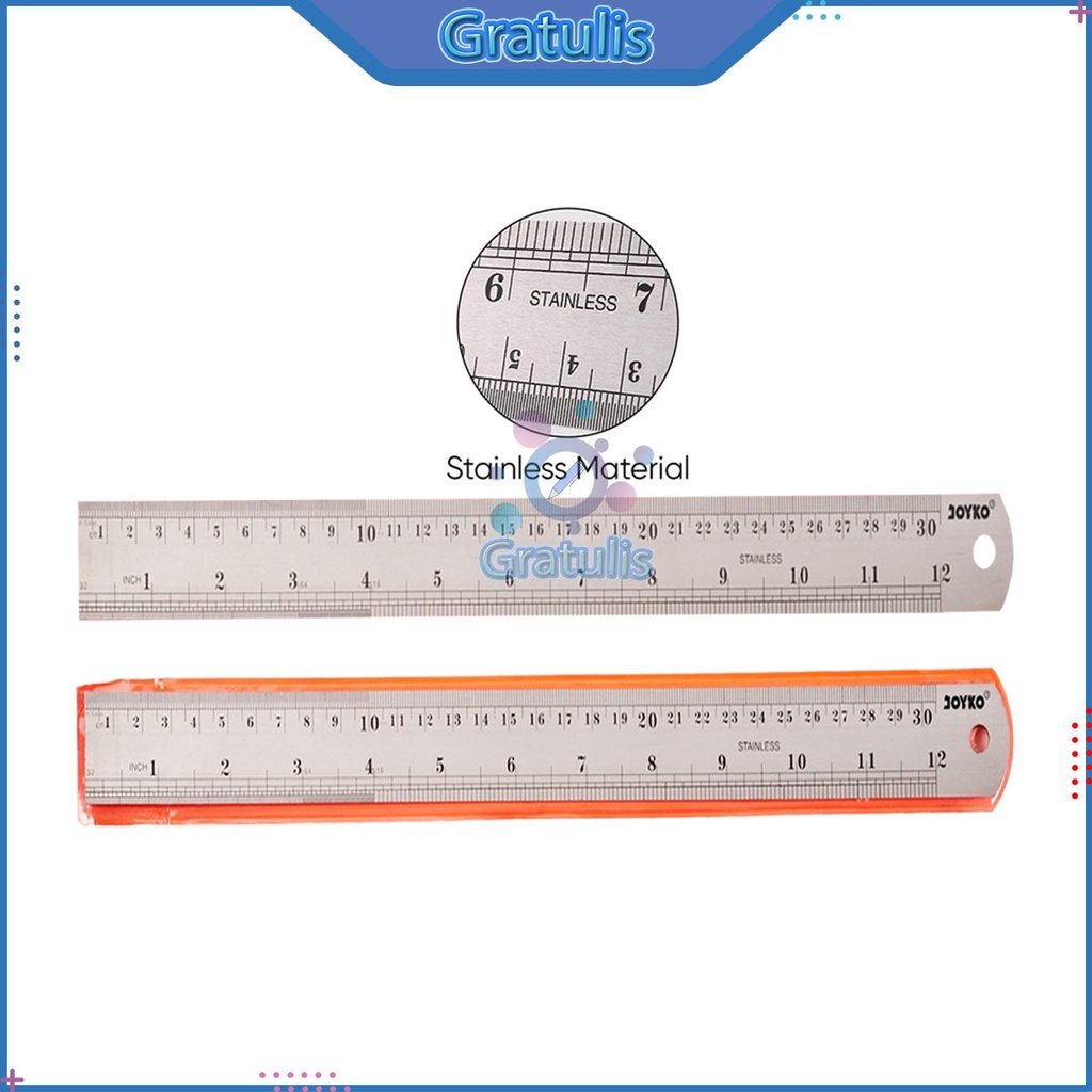 

PENGGARIS BESI STAINLESS STEEL JOYKO [RL-ST30/30 CM] / RULER MISTAR / ALAT UKUR GARISAN / PENGGARIS 30 CM / ALAT PENGUKUR BARANG / PENGGARIS PANJANG 30CM JOYKO