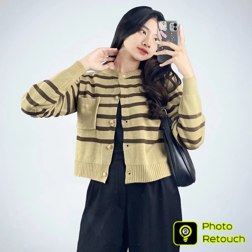 CASHA - ZEC OOTD WANITA QINA / RJT Emira Cardigan Knit Rajut / Kasual Cardigan Wanita Kekinian / Out
