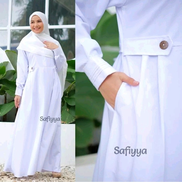 Gamis Putih Wanita Manasik Haji dan Umroh Bahan Toyobo Asli Premium