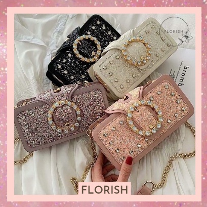 Florish Fashion Tas Mini Wanita - Tas Kondangan - Tas Pesta - Tas Simpel Elegan BKK74