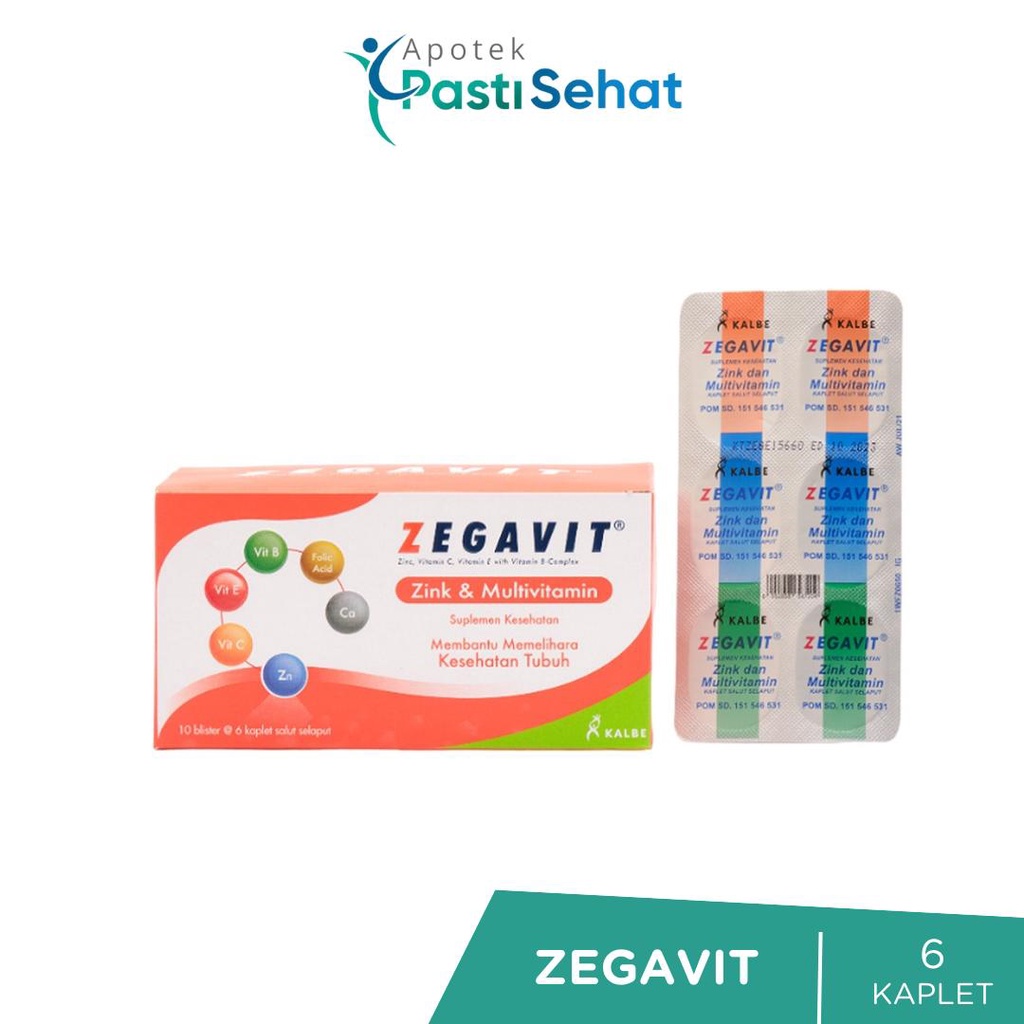 Zegavit (6) - Multivitamin B, C, E dan Zinc