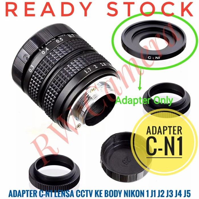 Adapter C-N1 Lensa CCTV Movie Ke Body Nikon Mirrorless J1 J2 J3 J4 J5 Converter Nikon1 Adafter Lens