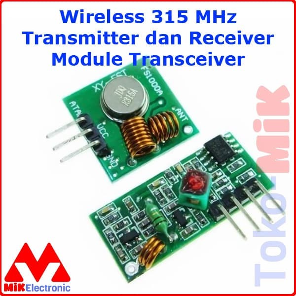 315 MHZ 315MHZ TRANSMITTER DAN RECEIVER MODULE MODUL TRANSCEIVER GT27
