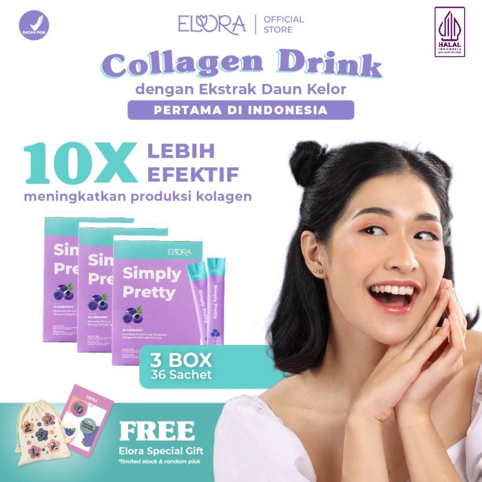 

Elora Collagen Beauty Drink - Minuman Kolagen 3 Box + Free Gift