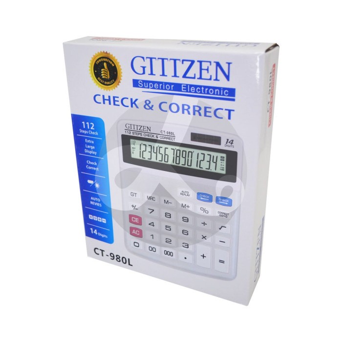 

Calculator Kalkulator Besar Dagang GTTTZEN/CTTTZEN CT-980L 14 Digits