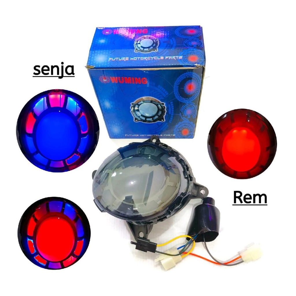 Stoplamp Scoopy New 3 in 1 Lampu Belakang Variasi Motor Honda Scoopy 2022, 2023 (Pnp Wuming)