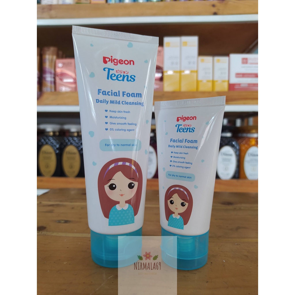 Pigeon Teens Facial Foam Daily Mild Cleansing 100g & 40g/sabun pencuci wajah kering/face wash kulit 