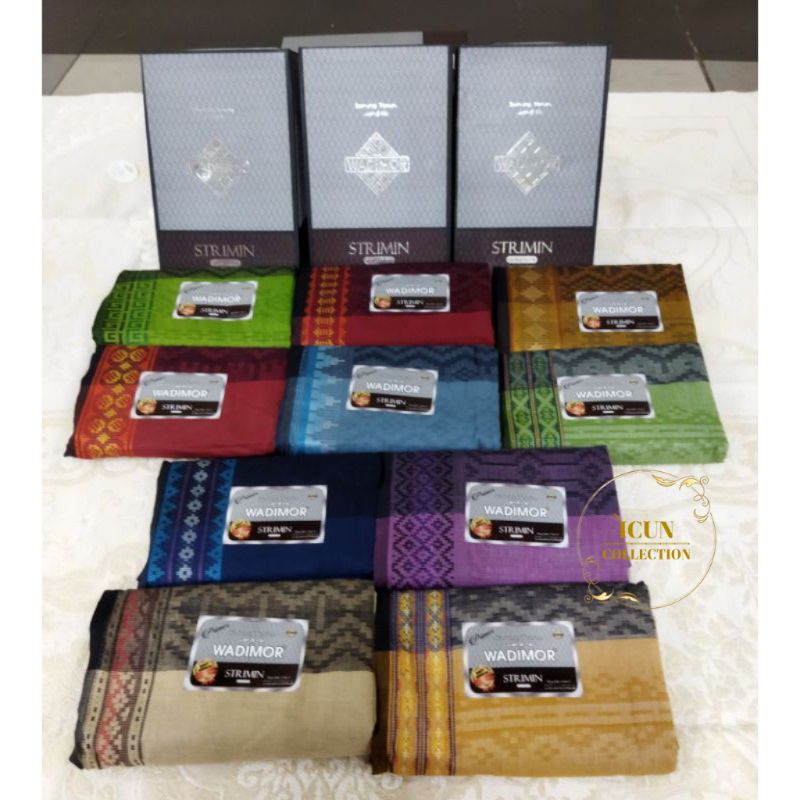 Sarung Tenun Wadimor Songket Strimin Polos Premium Uk Dewasa