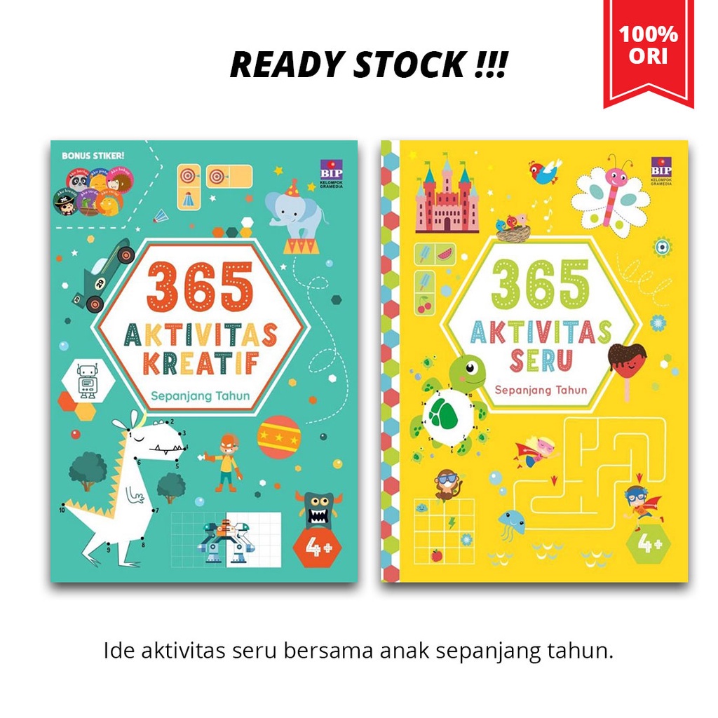 BUKU AKTIVITAS ANAK - 365 Aktivitas Seru/ 365 Aktivitas Kreatif Sepanjang Tahun