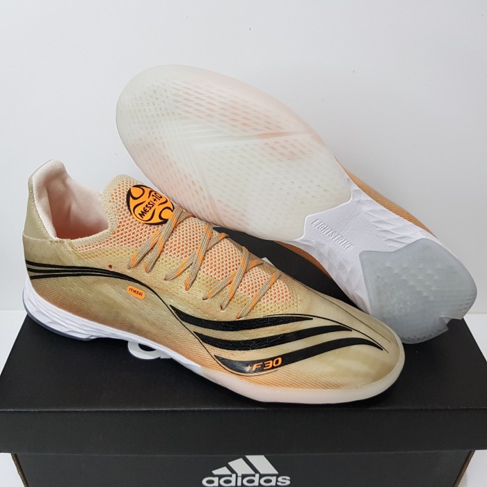 [ COD ] Sepatu Futsal Adidas X Speedflow Messi .1 Tech Metallic Black Orange sepatu bola original as
