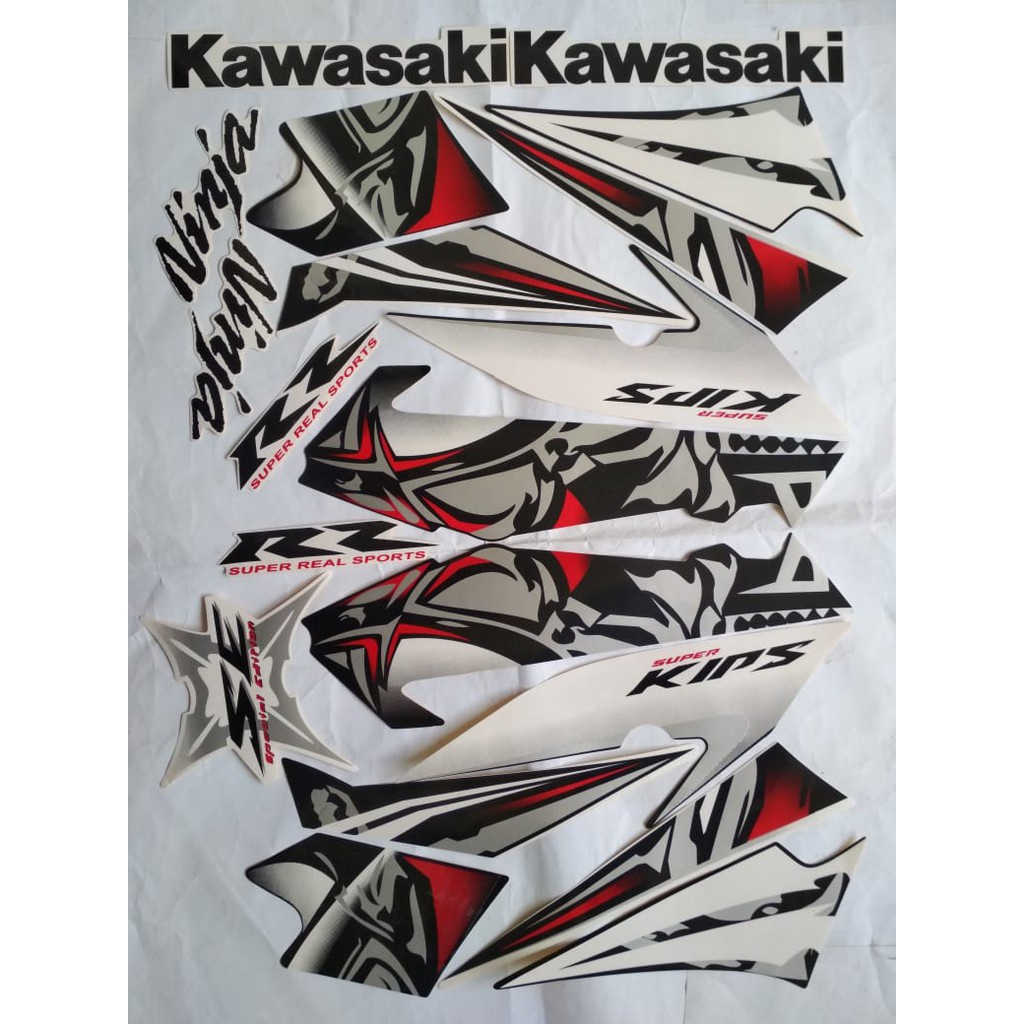 stiker striping kawasaki ninja rr se 2013 putih