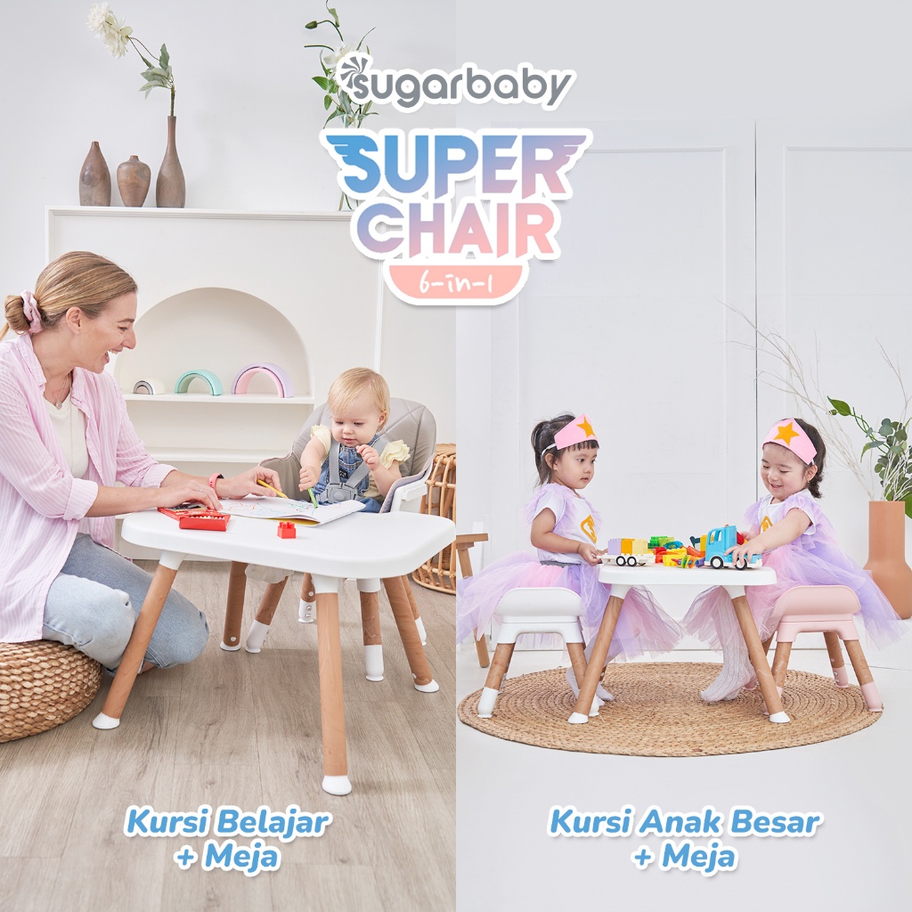 Sugar Baby Super Chair 6 in 1 / Kursi Makan Sugar Baby 6in1 / Kursi Makan Anak Bayi RB3