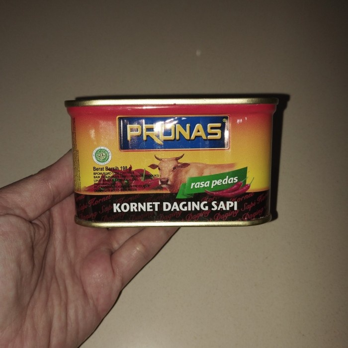 

Pronas Kornet Daging Sapi Rasa Pedas 198 gram corned beef chili flavou