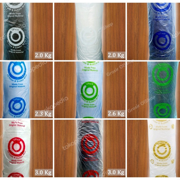 

BUBBLE WRAP UPACK 50cm X 125cm Bening - Hitam - Putih, 2kg