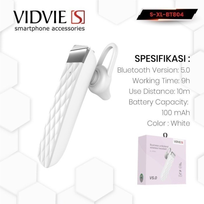 Headset Bluetooth Earphone One For Two Connection Vidvie S BT804