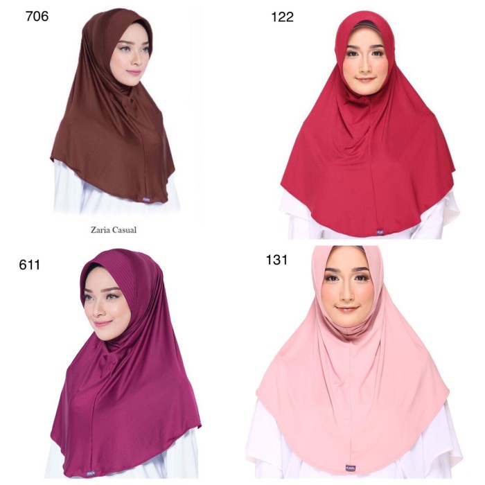 best -Bergo Elzatta Zaria Casual - 706 Coklat Tua