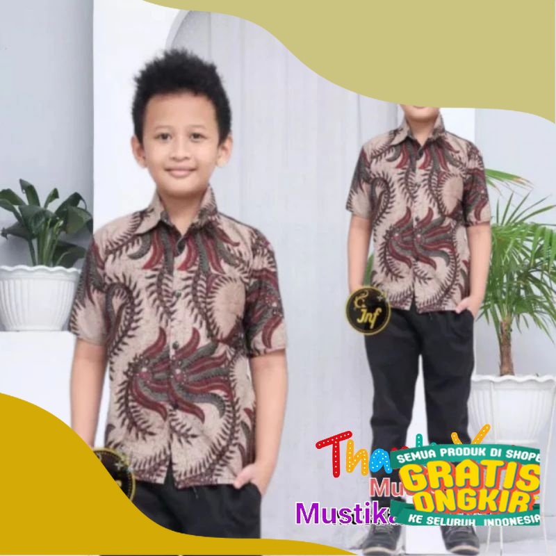 [BATIK ANAK] Kemeja batik anak-Batik anak-Baju batik anak laki-laki umur 2-10th hem anak  ANAK ANAK/