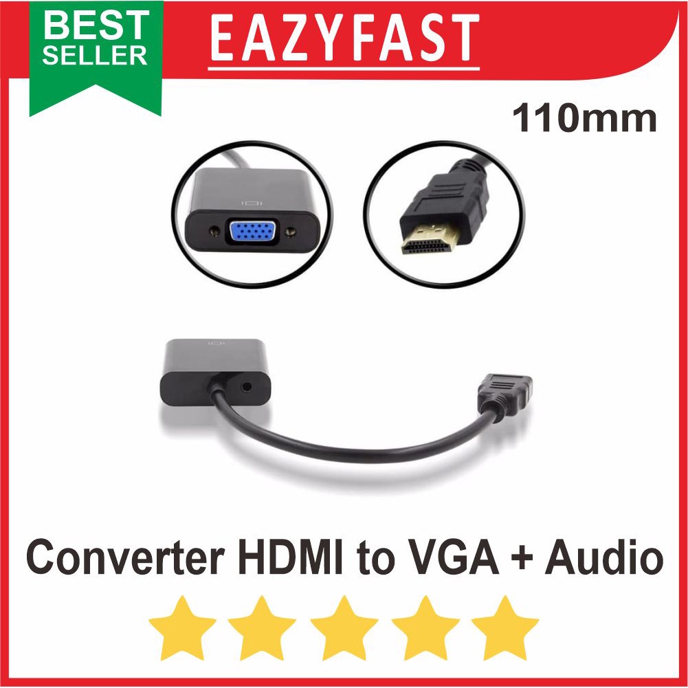 Converter HDMI to VGA + Audio Kabel Adapter Raspberry Pi