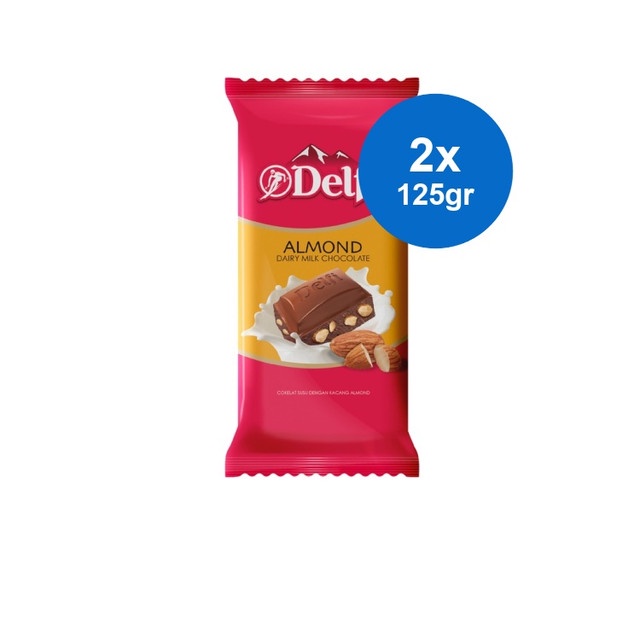 

Delfi Cokelat Almond 125 gr x 2