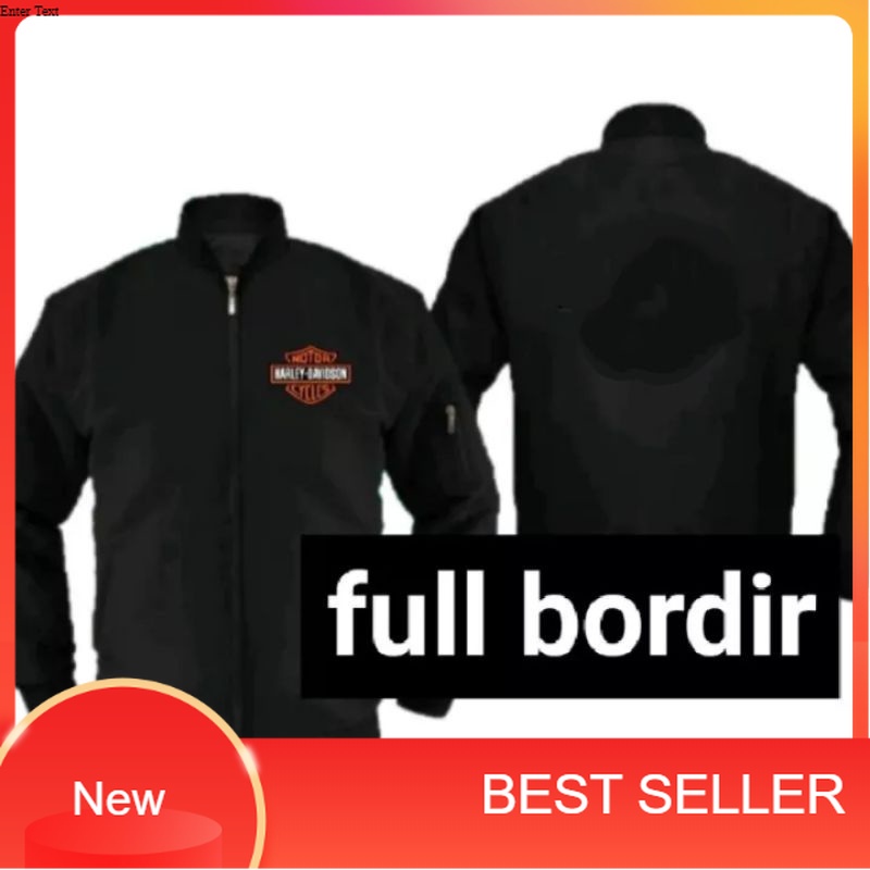 Jaket bomber Harley Davidson full bordir jaket Harley Davidson jaket motor Harley Davidson/ terlaris